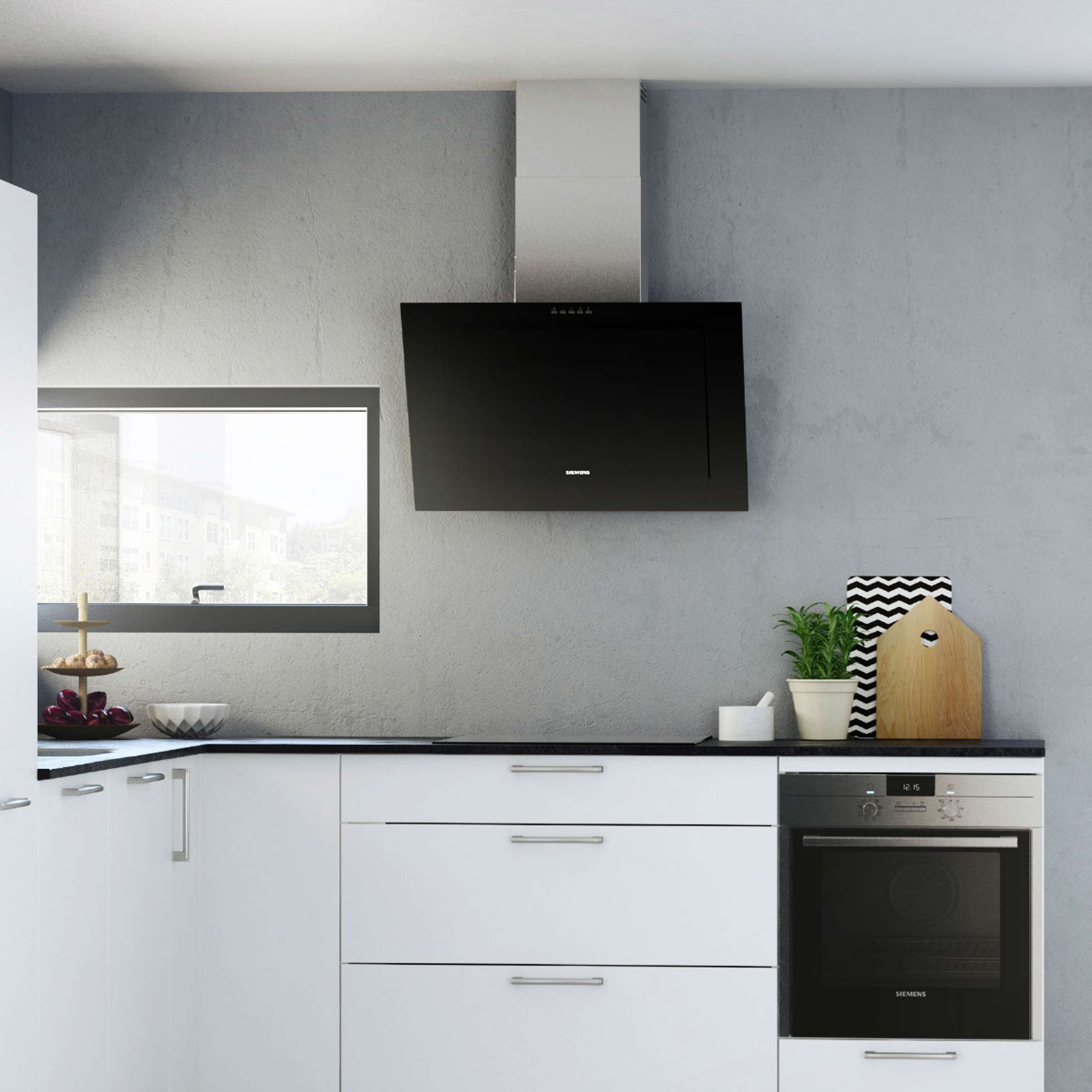 MILK hvit kjøkken med elegante skap og moderne innredning, med en minimalistisk estetikk og en stilig matt finish for et moderne rom.