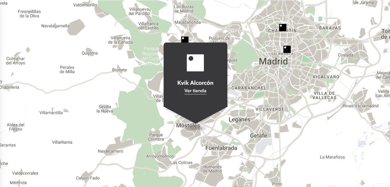 Ubicación de Kvik Madrid Alcorcón en el mapa de cocinas, baños y armario